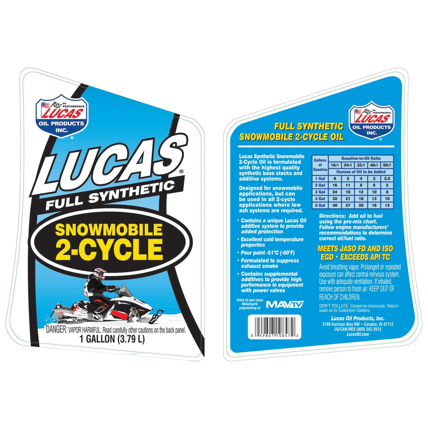 LUCAS - SYN SNOWMOBILE OIL GAL