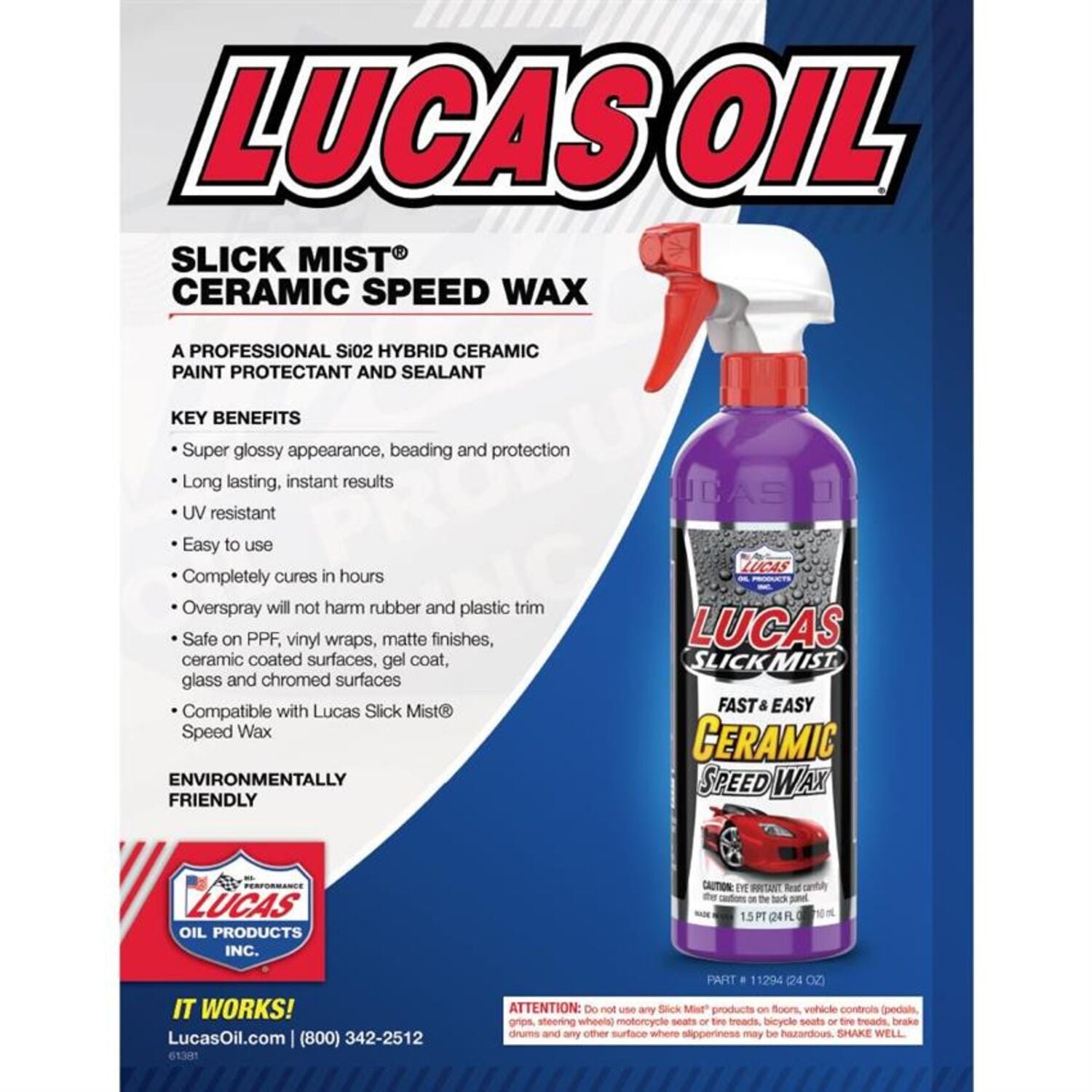 LUCAS - LUCAS SM CERAMC SPD WAX 6/24OZ