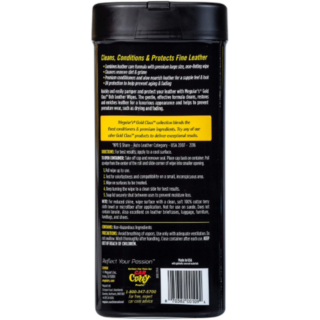 MEGUIARS - MEGUIARS GC RICH LEATHER WIPES