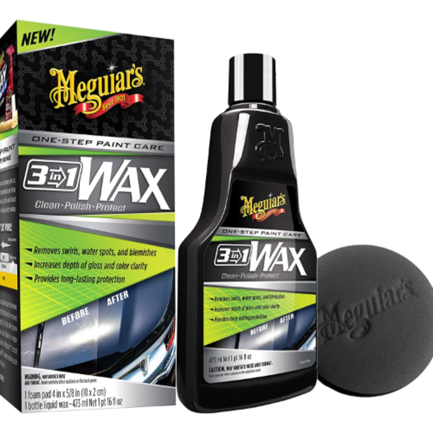MEGUIARS - MEGUIARS MEGU 3-IN-1 WAX 4/16OZ