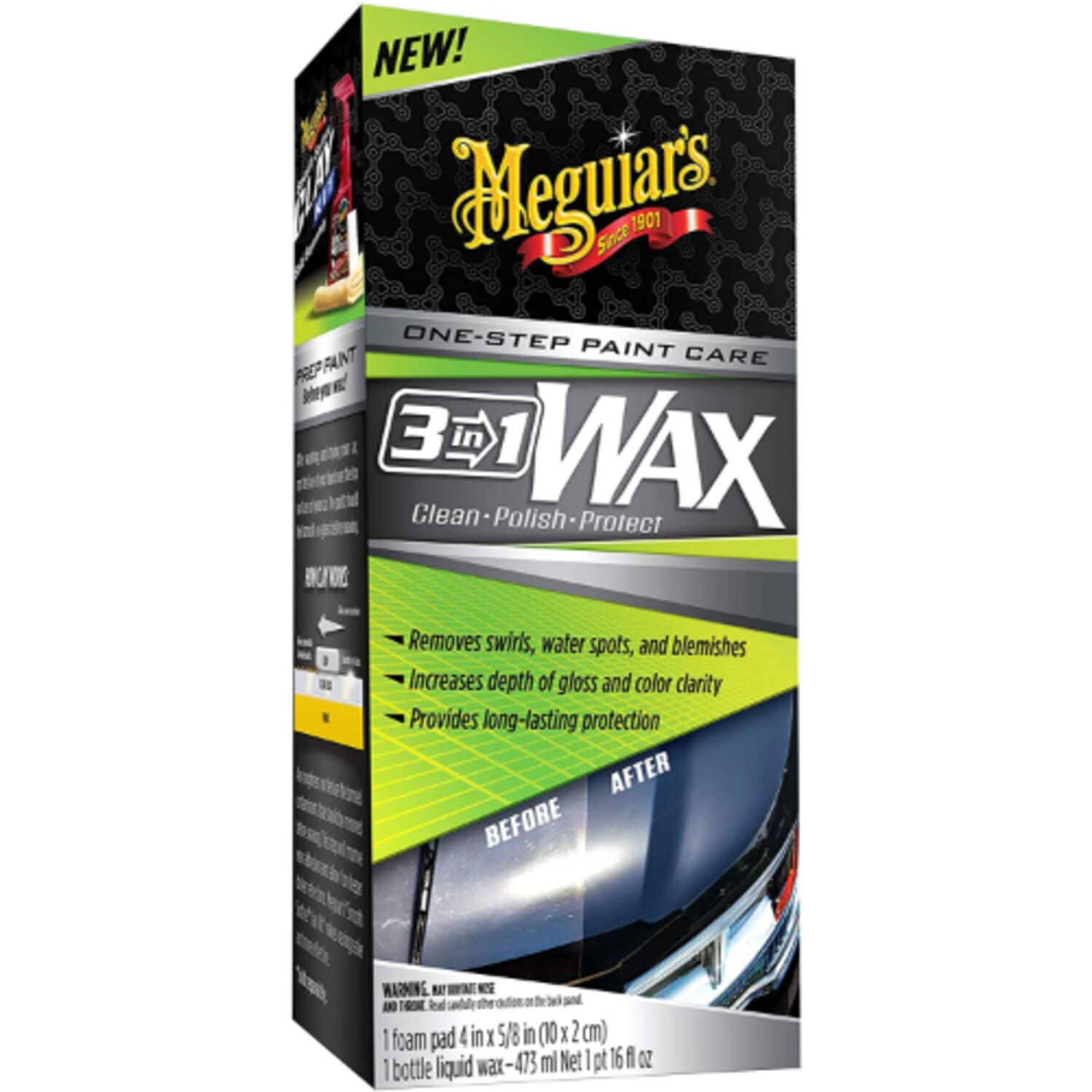 MEGUIARS - MEGUIARS MEGU 3-IN-1 WAX 4/16OZ