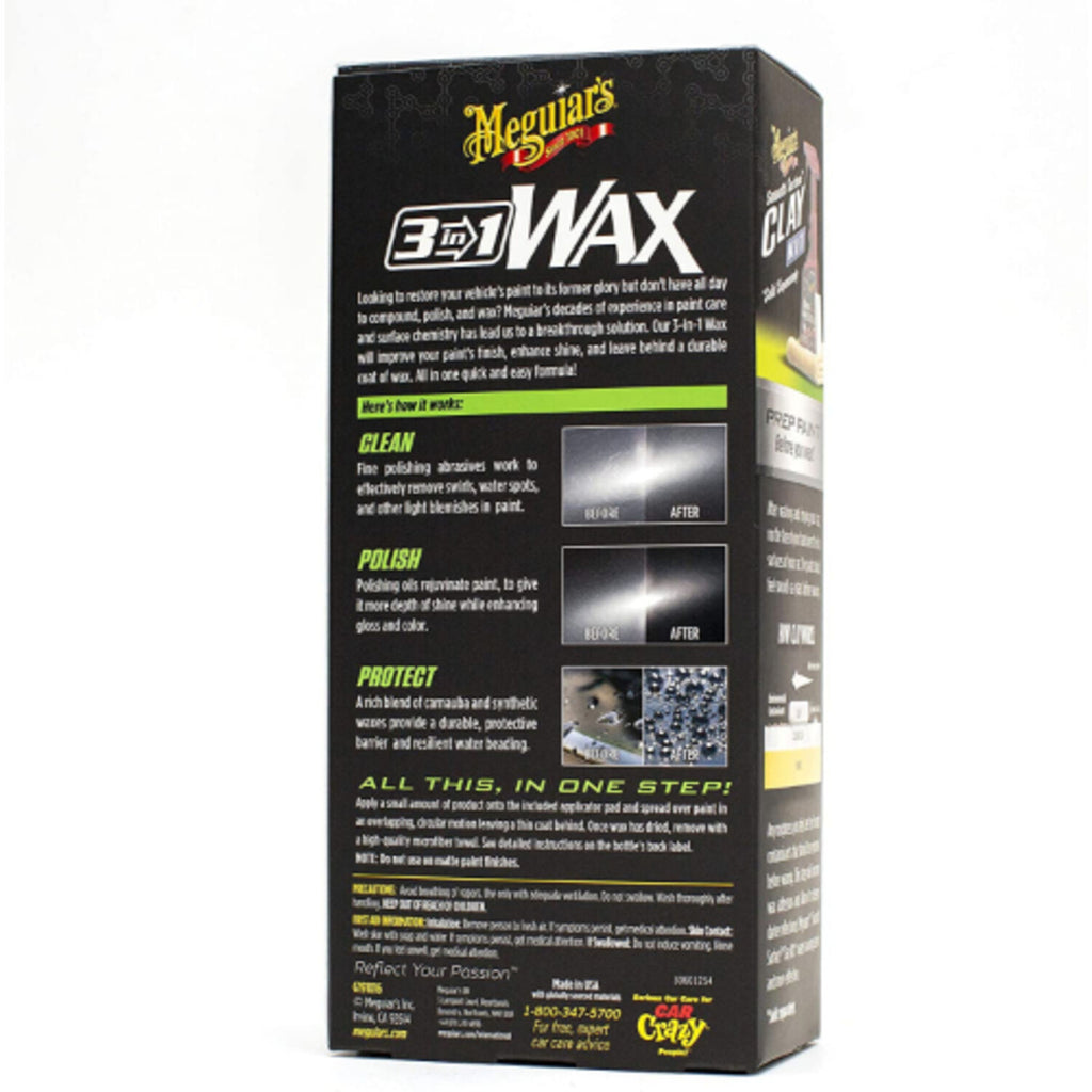 MEGUIARS - MEGUIARS MEGU 3-IN-1 WAX 4/16OZ