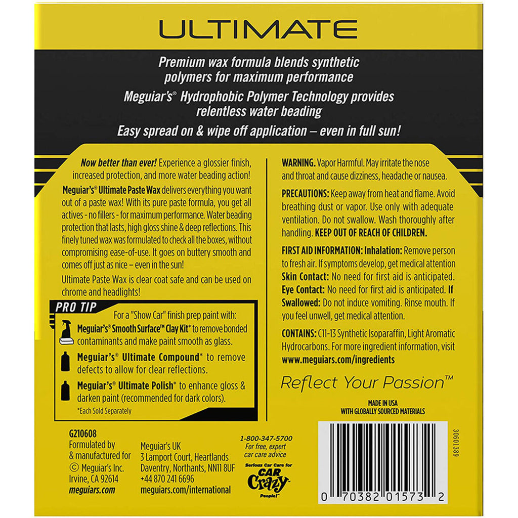 MEGUIARS - MEGUIARS ULT PASTE WAX 4/8 OZ