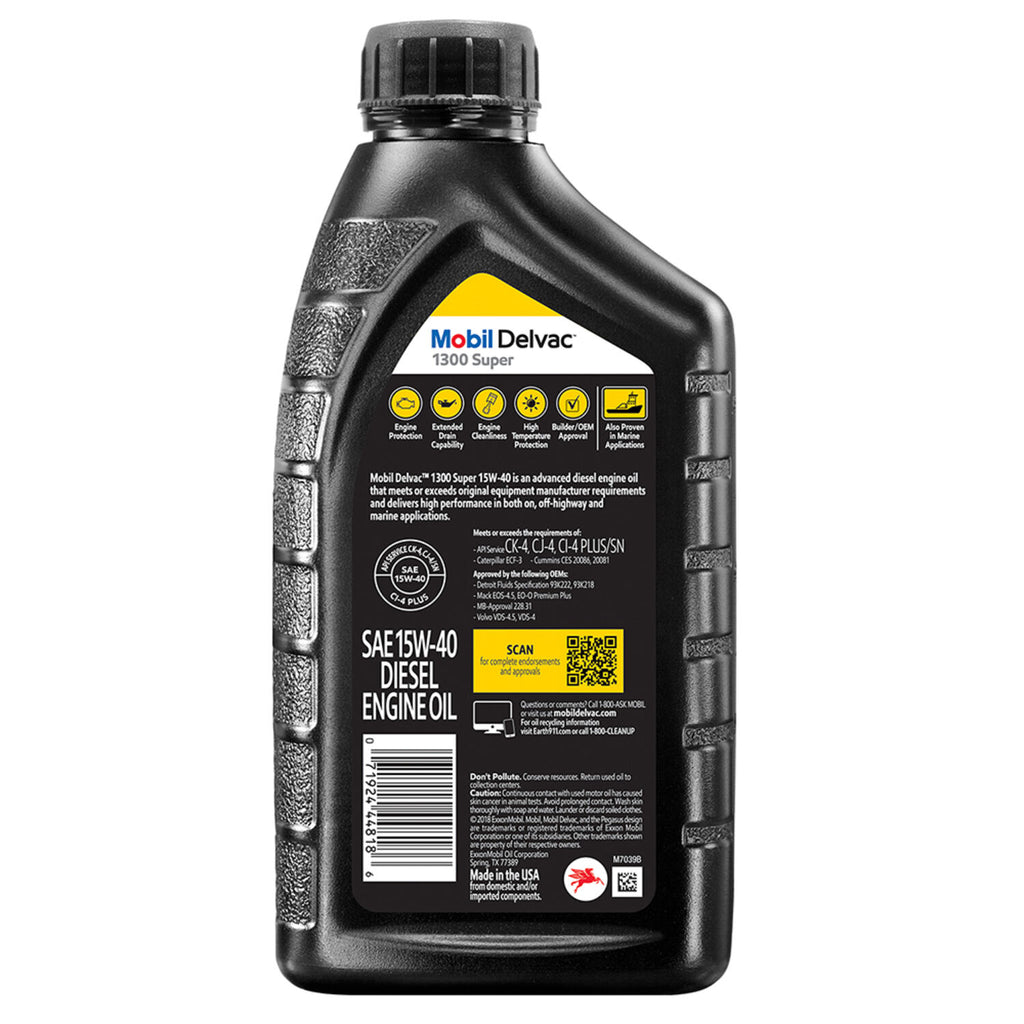MOBIL DELVAC - MOBIL DELVAC 1300 15W40 6/1QT