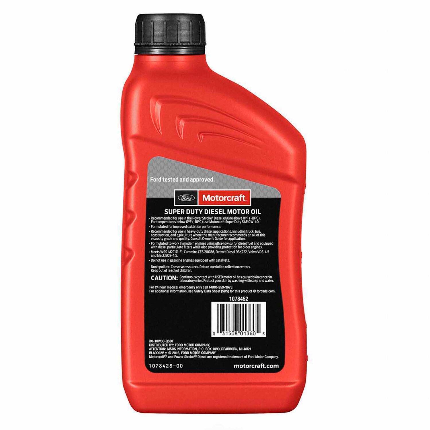 MOTORCRAFT - MOTORCRAFT DIESEL 10W30 12/1QT