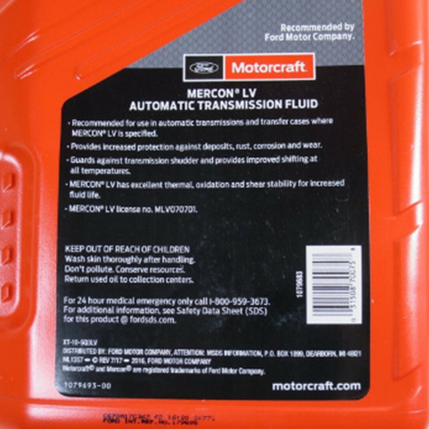 MOTORCRAFT - MOTORCRAFT MERCON 5 ATF 3/5QT