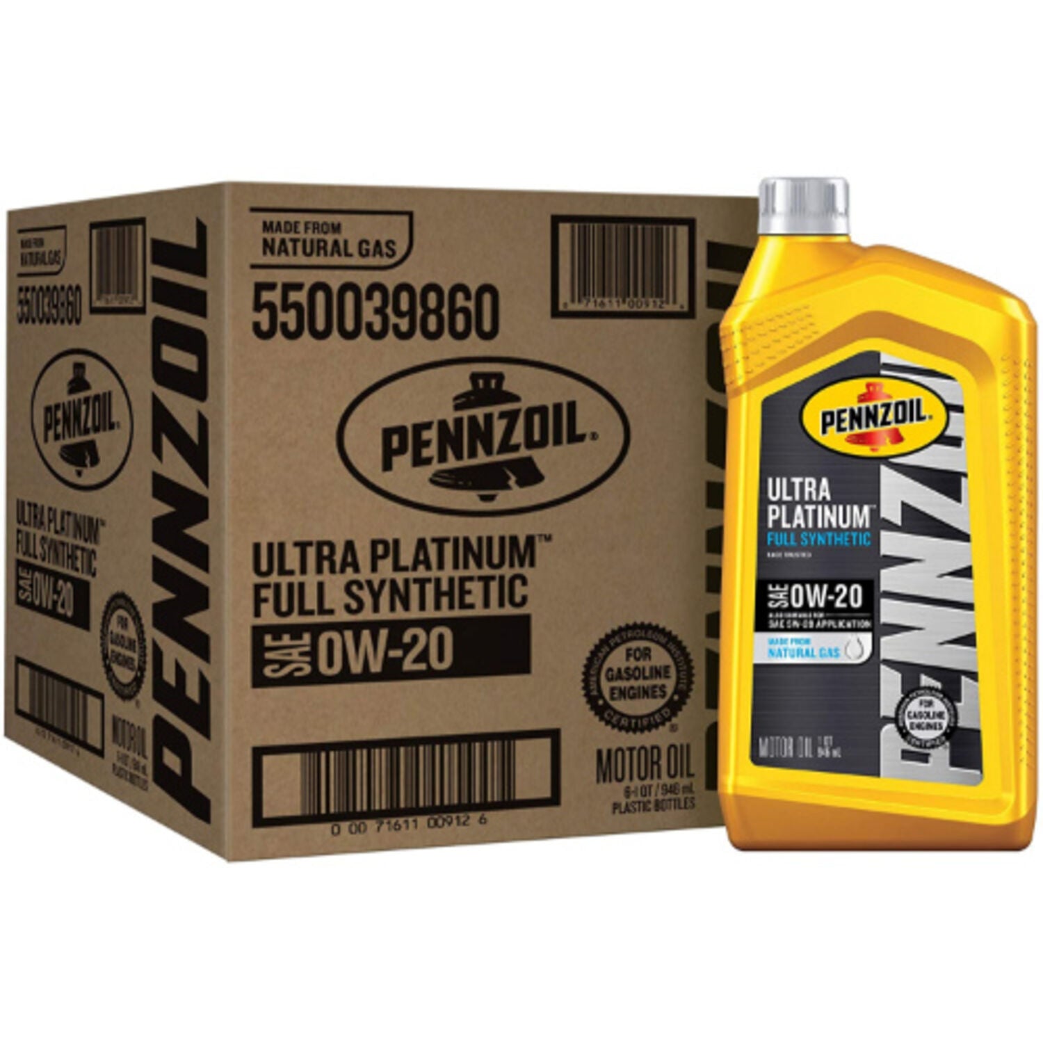 PENNZOIL - PENNZ ULTRA PLAT SYN 0W20 6/1QT