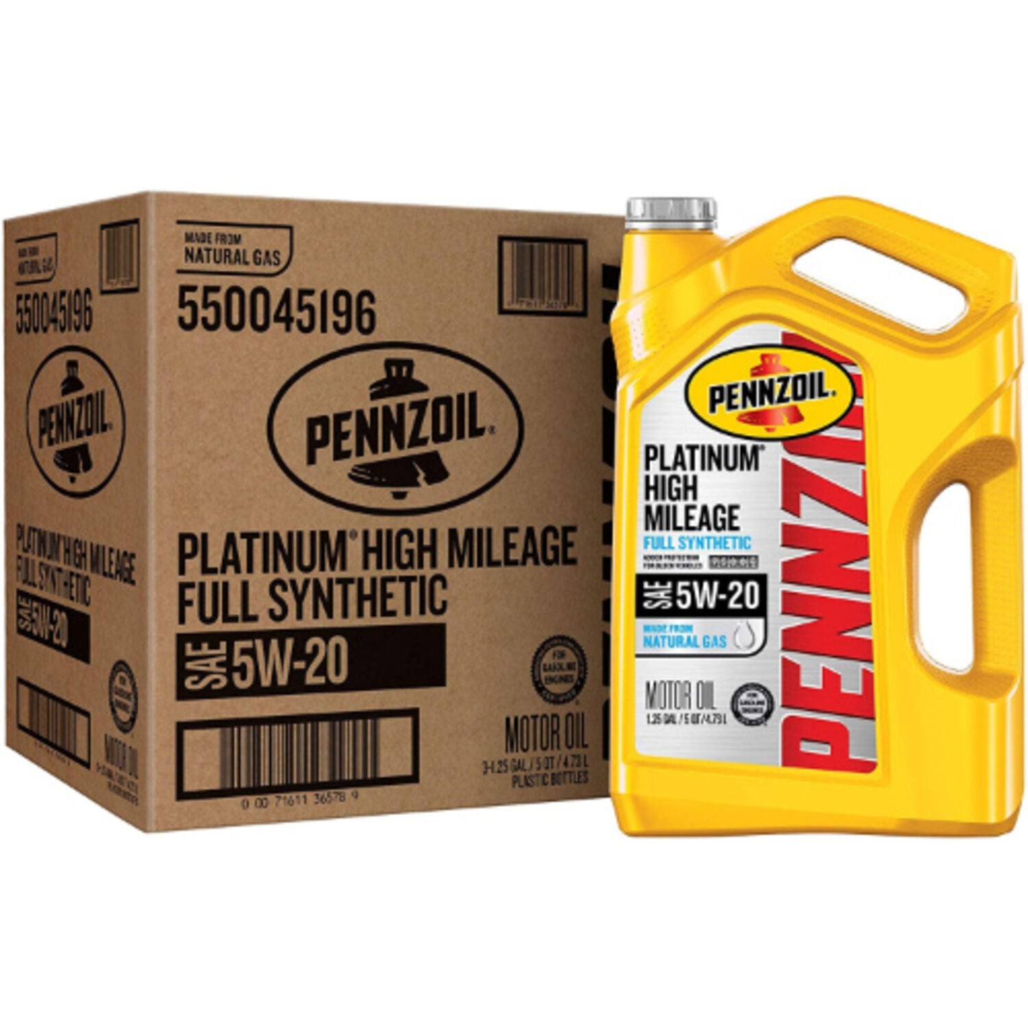 PENNZOIL - PENZ PLAT HIGH MILE 5W20 3/5QT