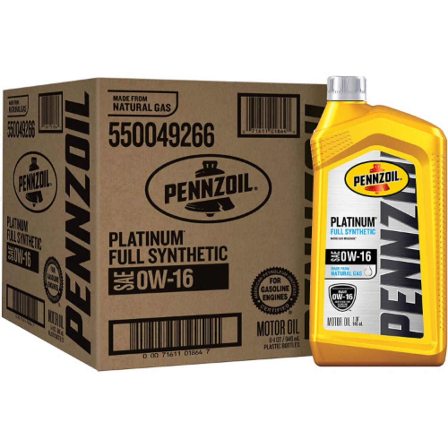 PENNZOIL - PENNZOIL PLATINUM 0W16 6/1QT
