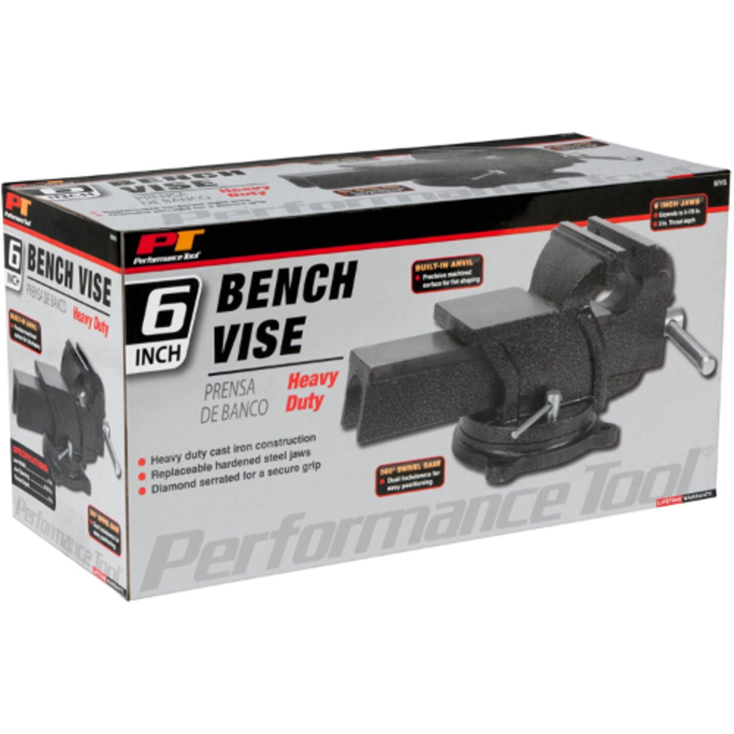 PERFORMANCE TOOL - PERF TOOL BENCH VISE 6"