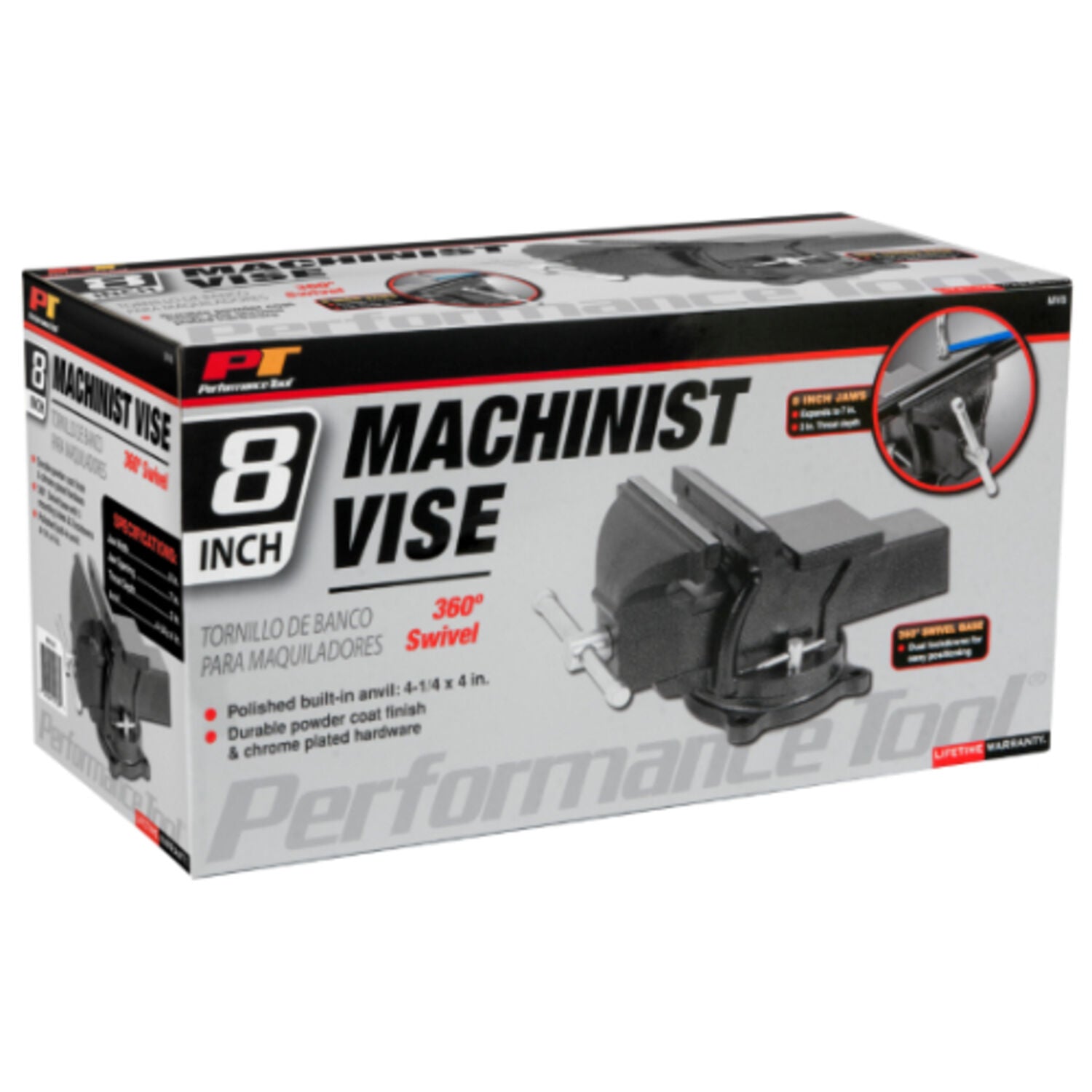 PERFORMANCE TOOL - PERF TOOL BENCH VISE 8"