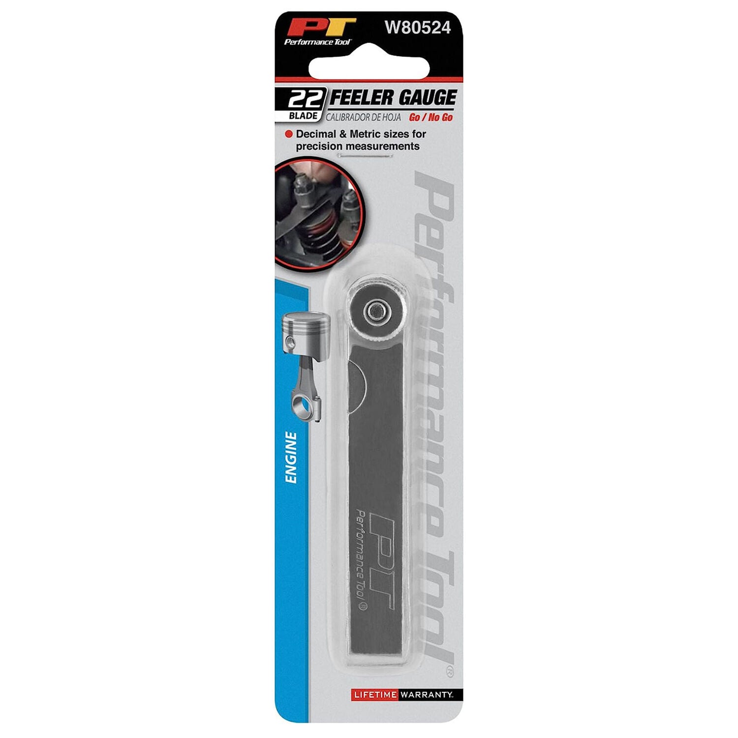 PERFORMANCE TOOL - GO-NO-GO FEELER GAUGE 22 BLADES