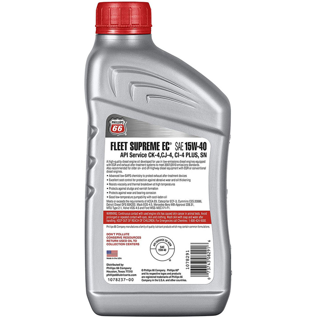 PHILLIPS 66 - PH66 FLT SUPRM CK4 15W40 12/1QT