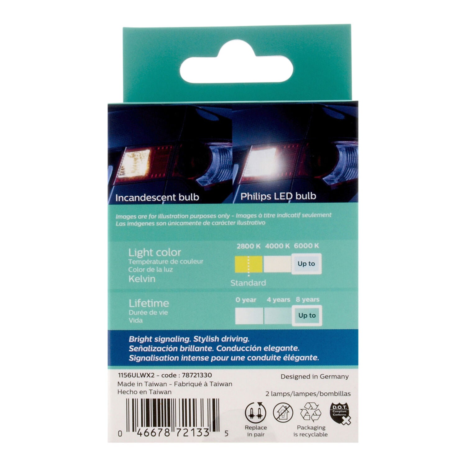 PHILIPS - PHILIPS 1156 ULTINON LED 2/BX