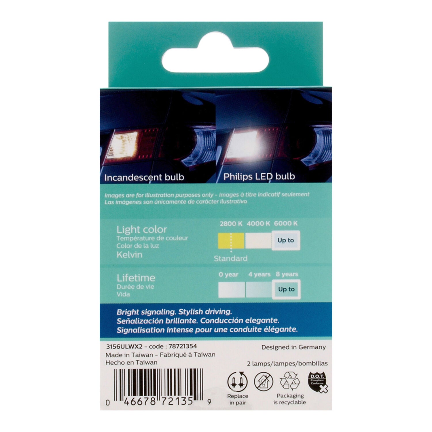 PHILIPS - PHILIPS 3156 ULTINON LED 2/BX