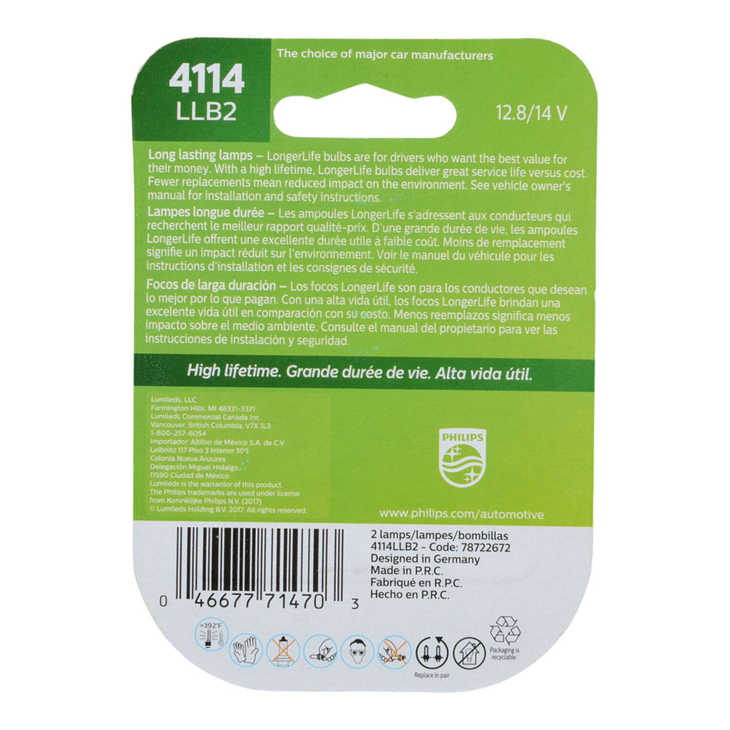 PHILIPS - PHIL LONGERLIFE MINI BULB 2/PK
