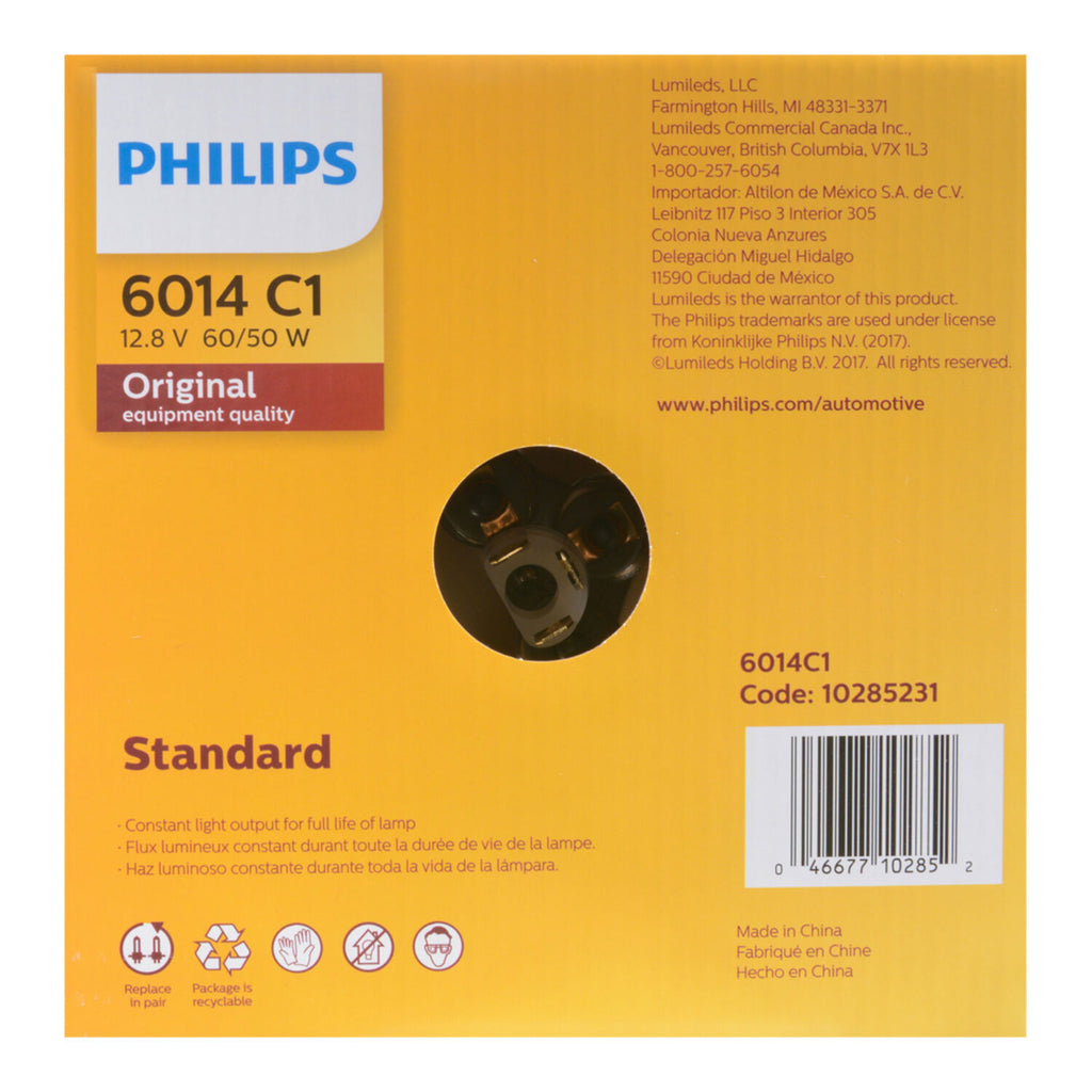 PHILIPS - PHIL SEALED BEAM HI/LO ROUND