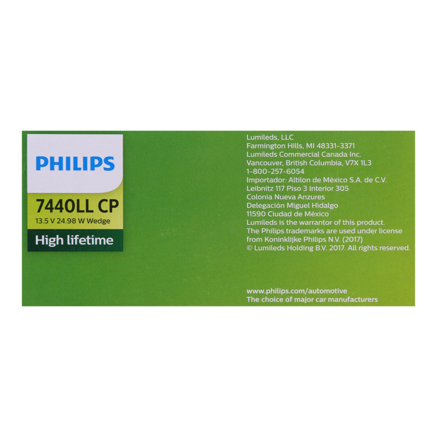 PHILIPS - PHIL LNGRLF MINI BULB 7440LLCP