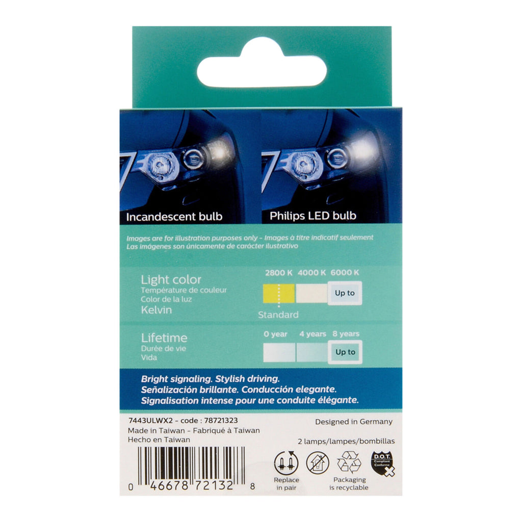 PHILIPS - PHILIPS 7443 ULTINON LED 2/BX