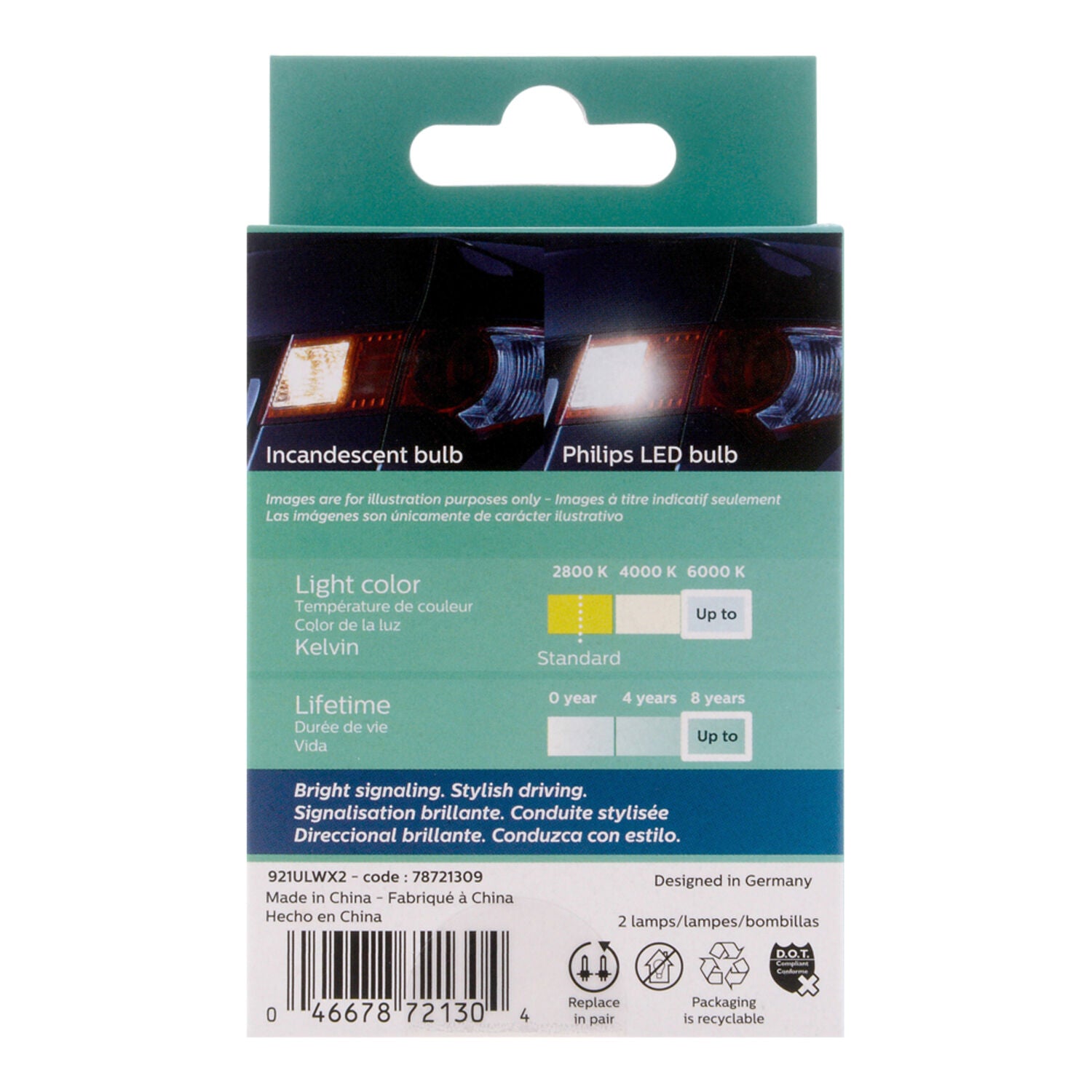 PHILIPS - PHILIPS 921 ULTINON LED 2/BX