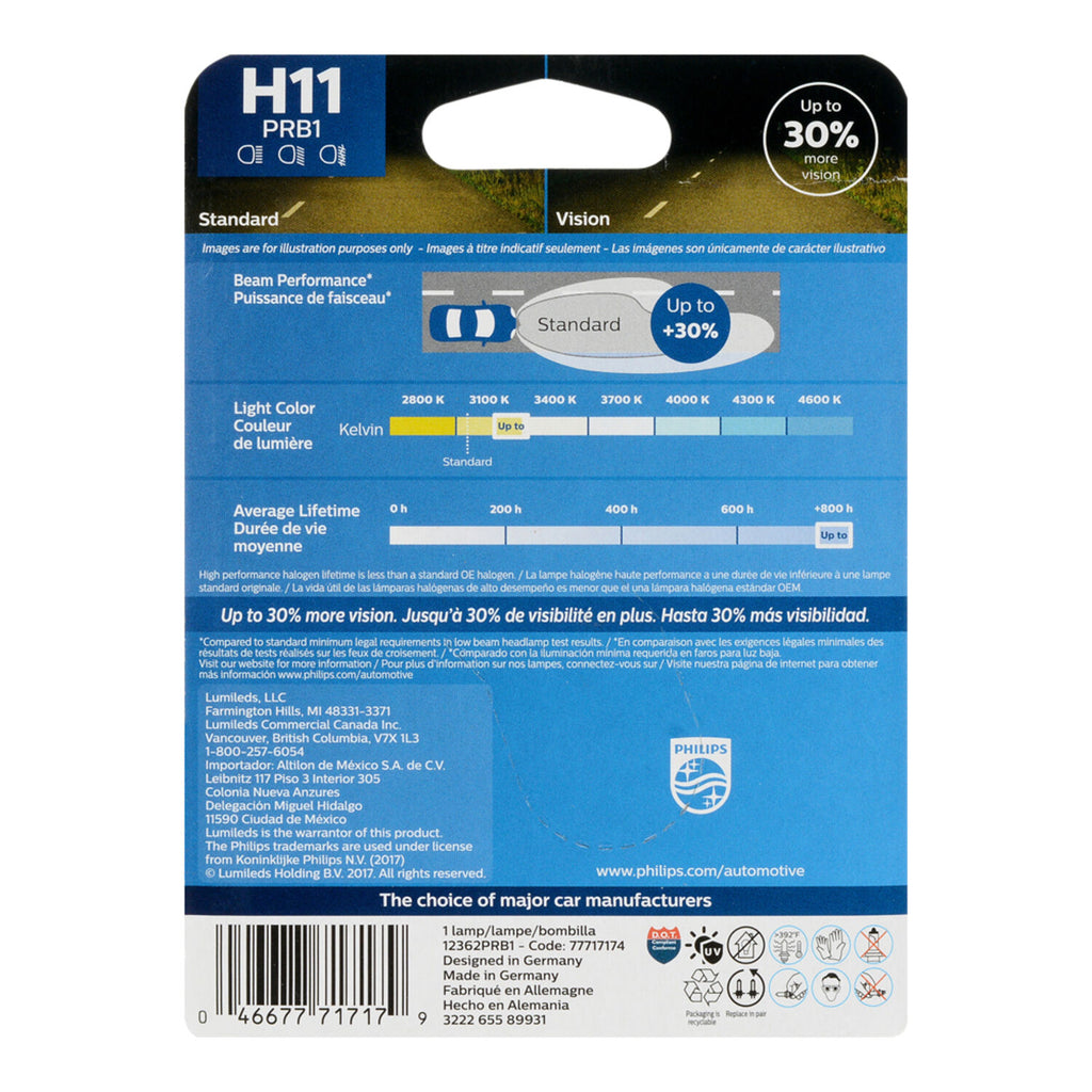 PHILIPS - PHILLIPS VISION H11 CARDED