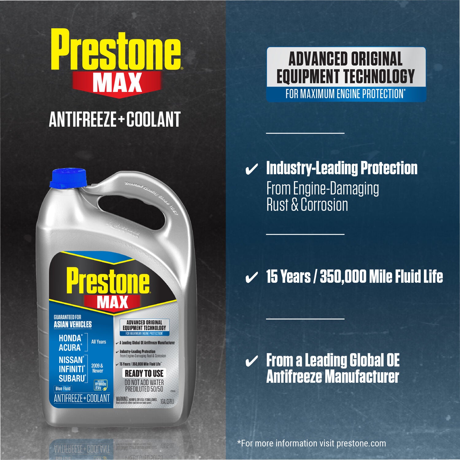 PRESTONE - PRES MAX ASIAN BLU 50/50 6/1GL
