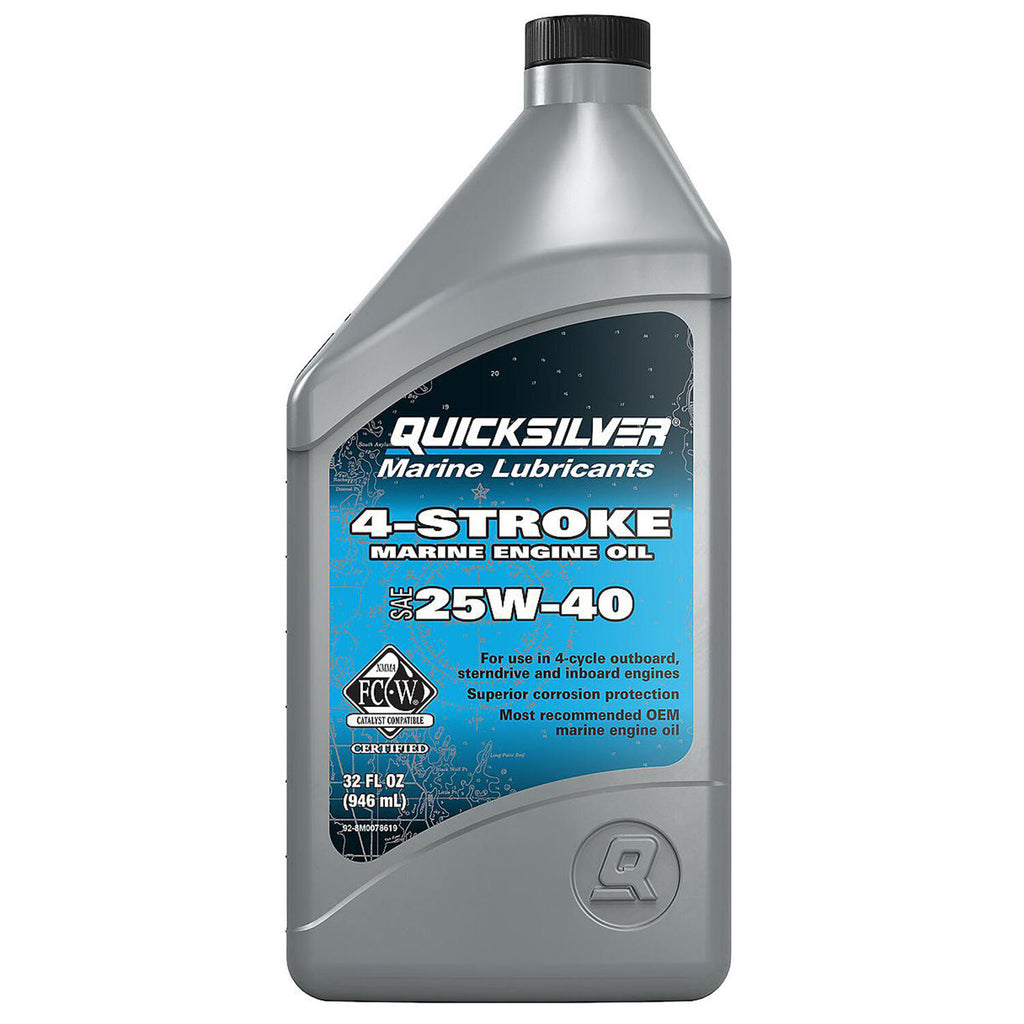 QUICKSILVER - MERC 25W40 4 STRK MARINE OIL QT