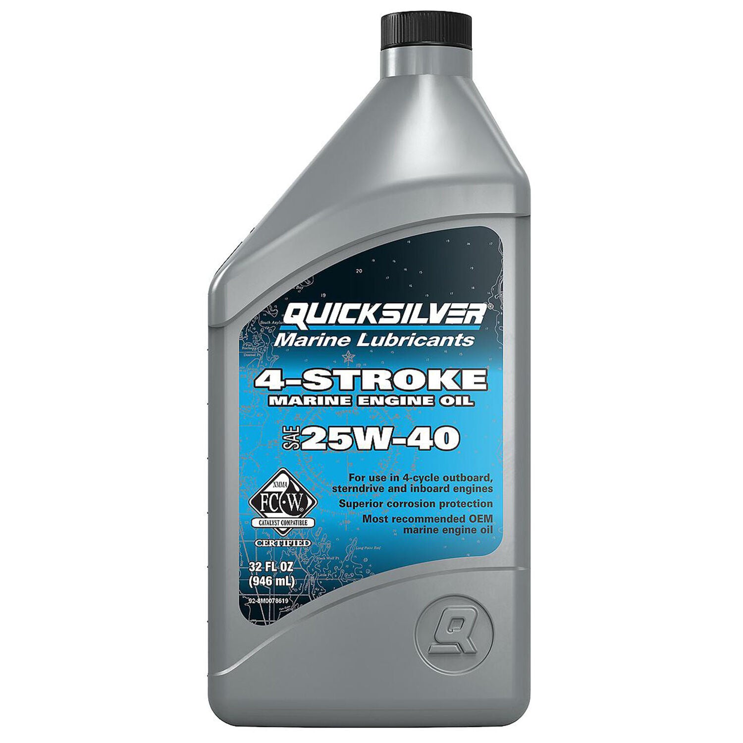 QUICKSILVER - MERC 25W40 4 STRK MARINE OIL QT