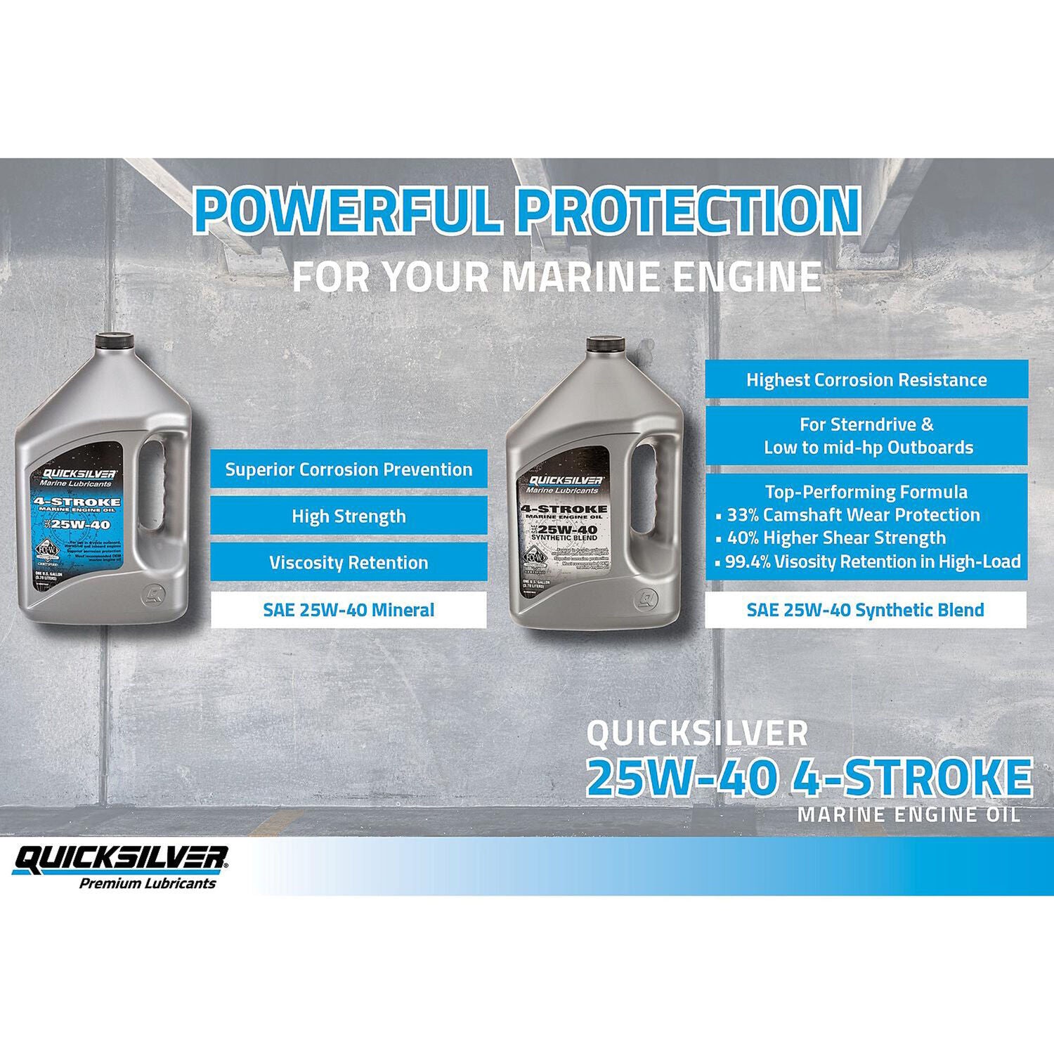 QUICKSILVER - MERC 25W40 4 STRK SYN BLD 3/1GA