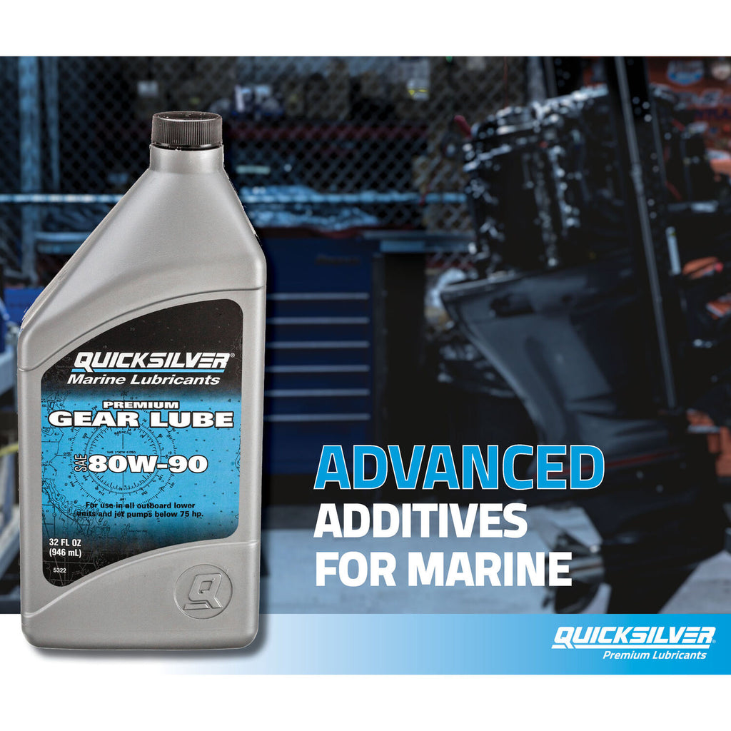 QUICKSILVER - QKSLVR 80W90 PREM GEAR LUBE 8OZ