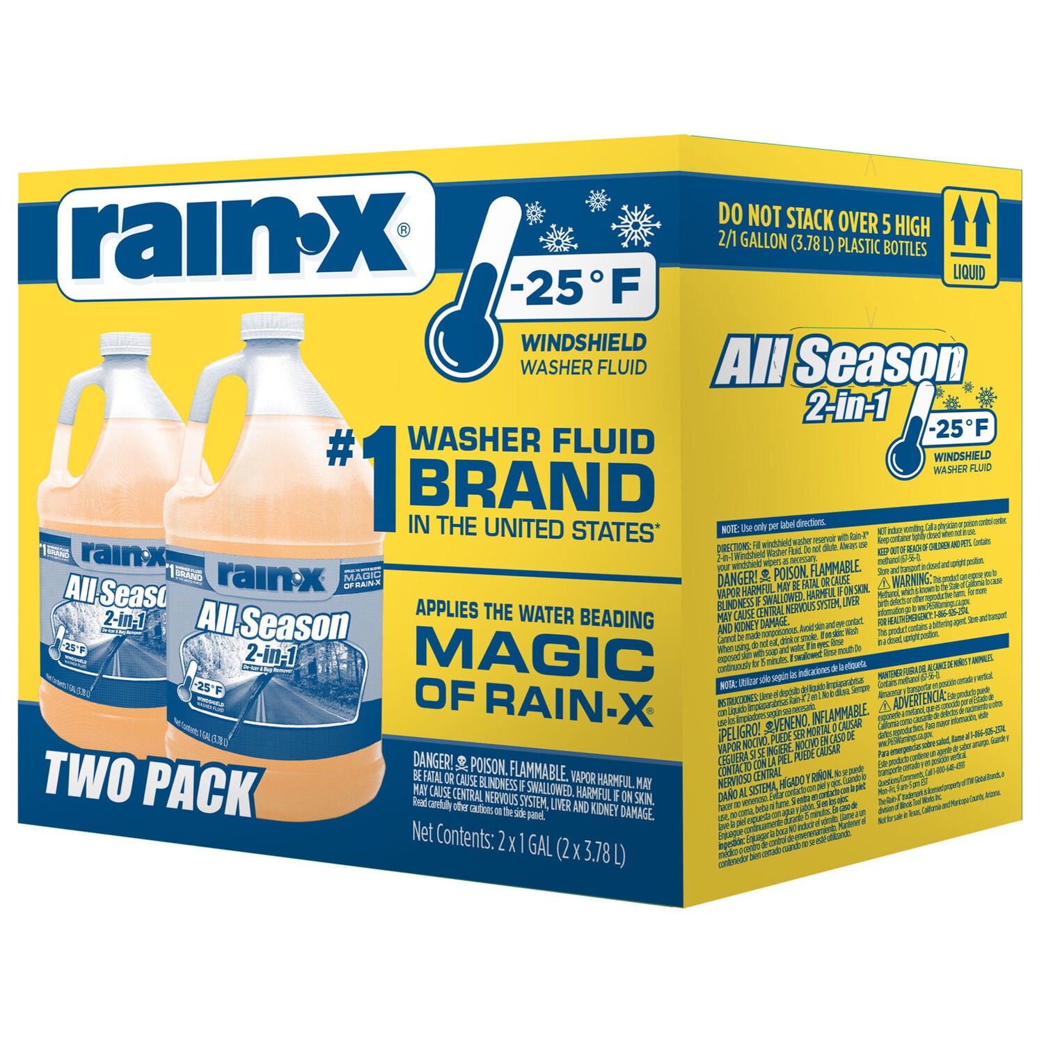 RAIN X - RAIN-X -25 2IN1 WASH FLD 6/1GA