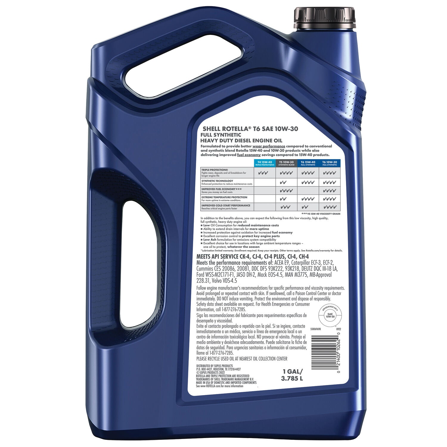 ROTELLA - ROTELLA T6 10W30 3/1GAL