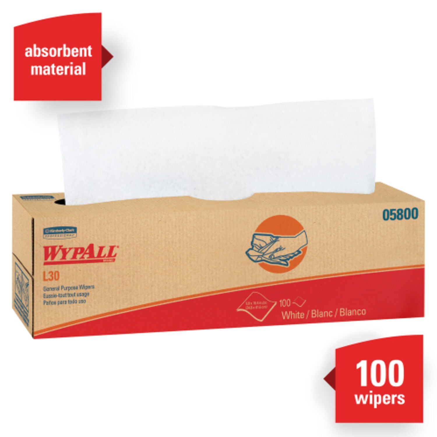 SCOTT - WYPALL L30 WP IN A BOX WT 100CT