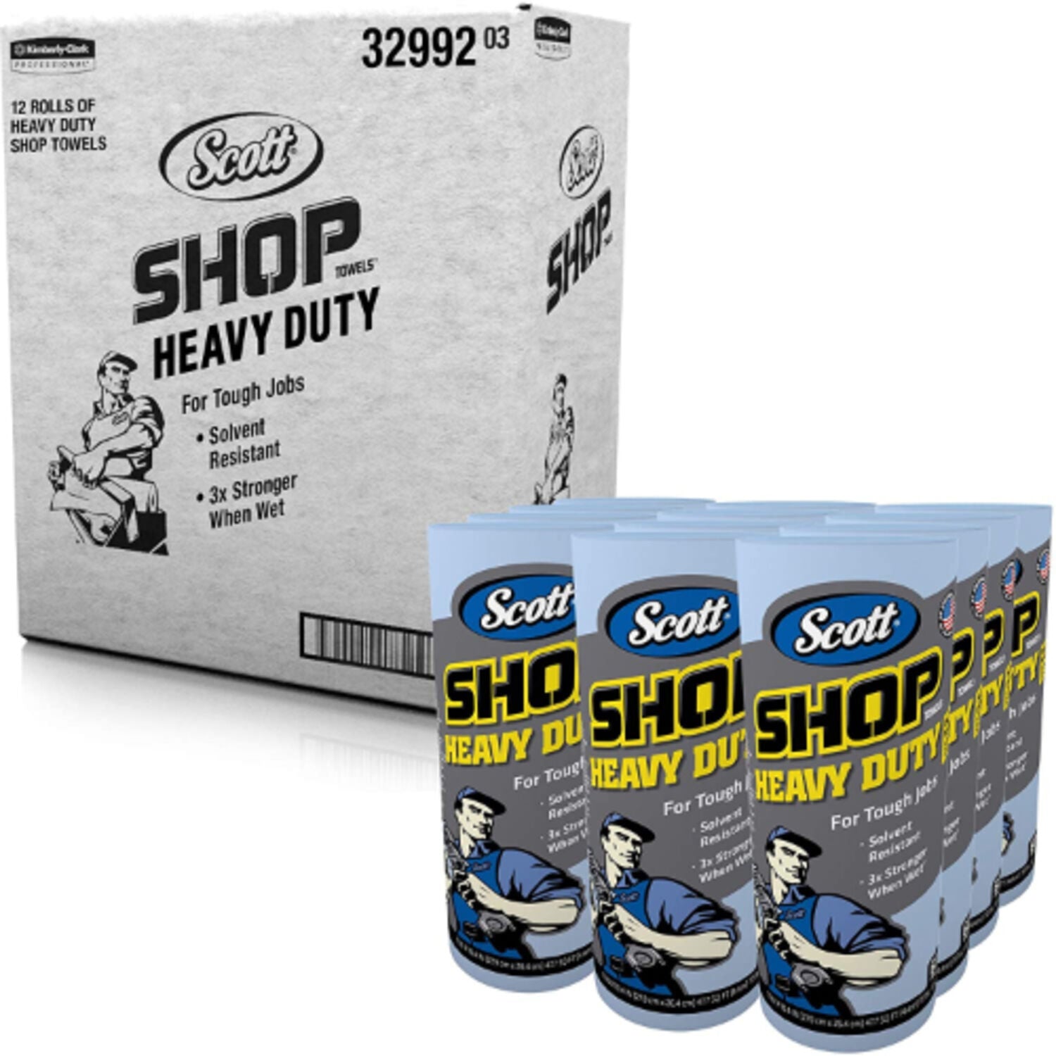 SCOTT - SCOTT HD SHOP TOWEL RL BLU 60CT