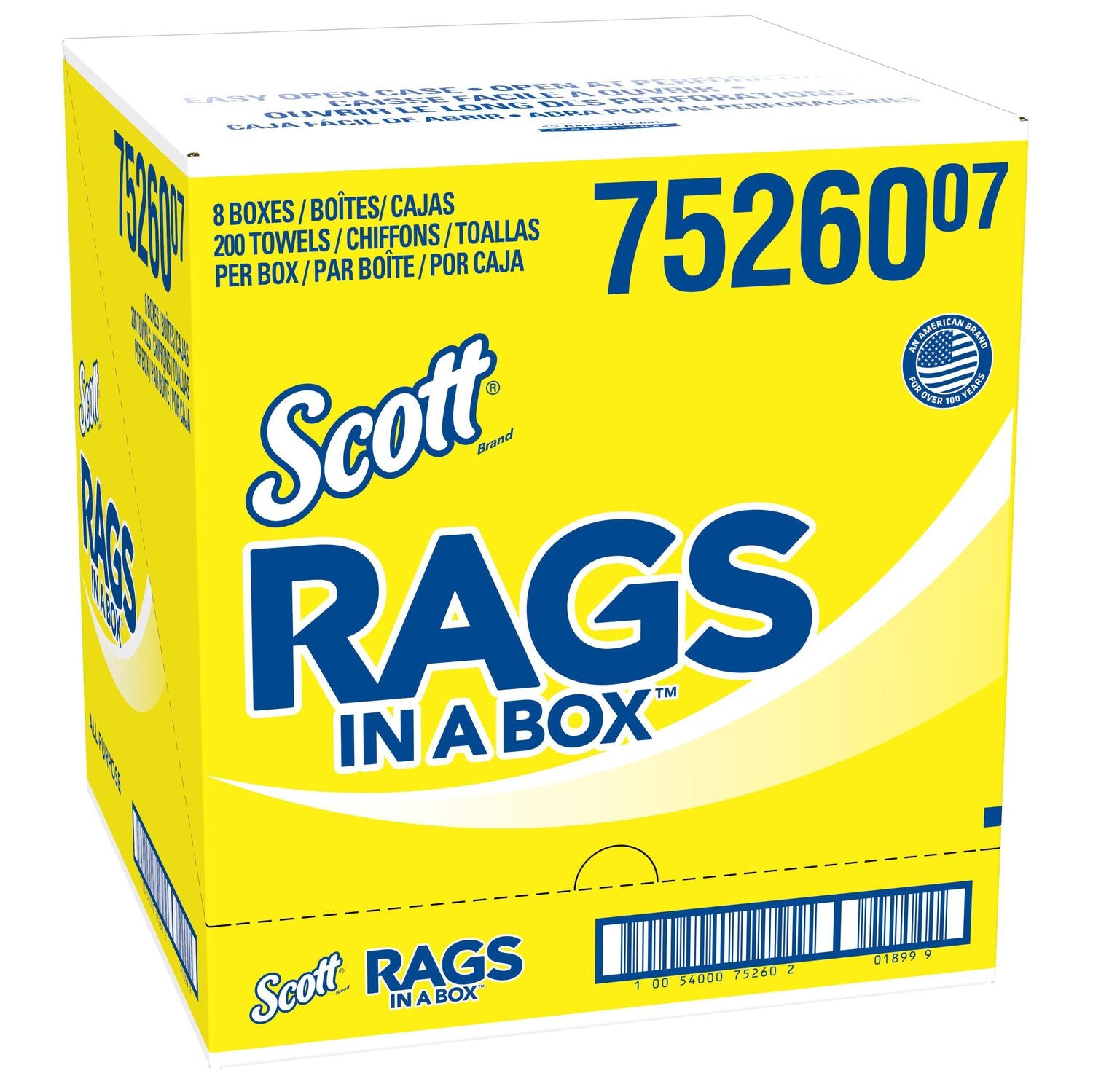 RAGS IN A BOX - SCOTT RAGS IN A BOX WHITE 200CT