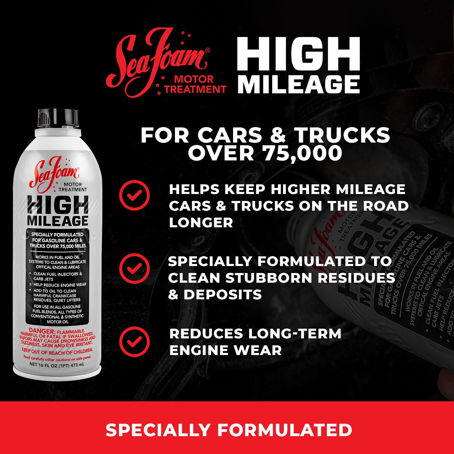 SEAFOAM - SEAFOAM HIGH MILEAGE 12/16OZ