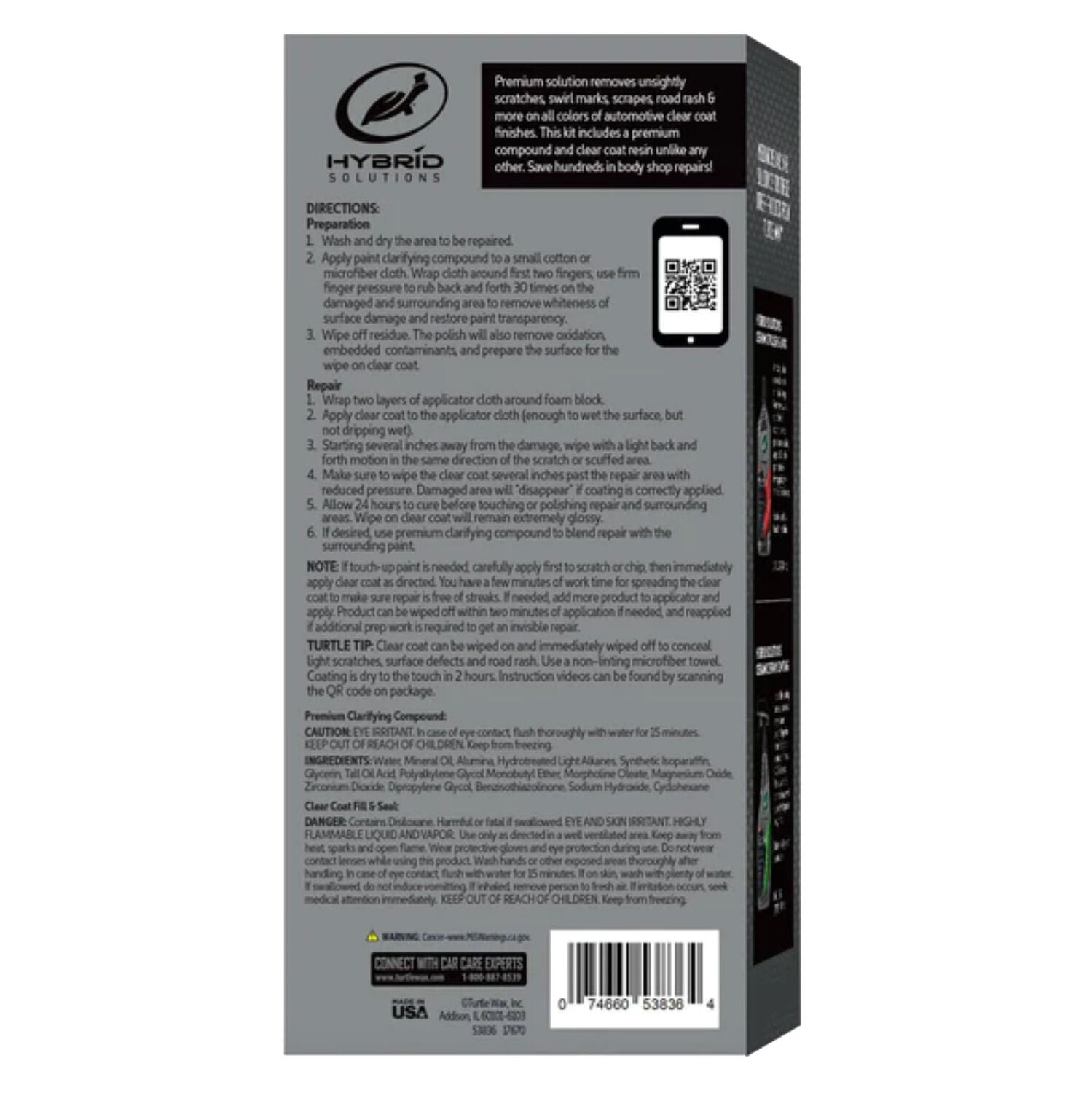 TURTLE WAX - TURTLE WAX SCRATCH REPAIR KIT