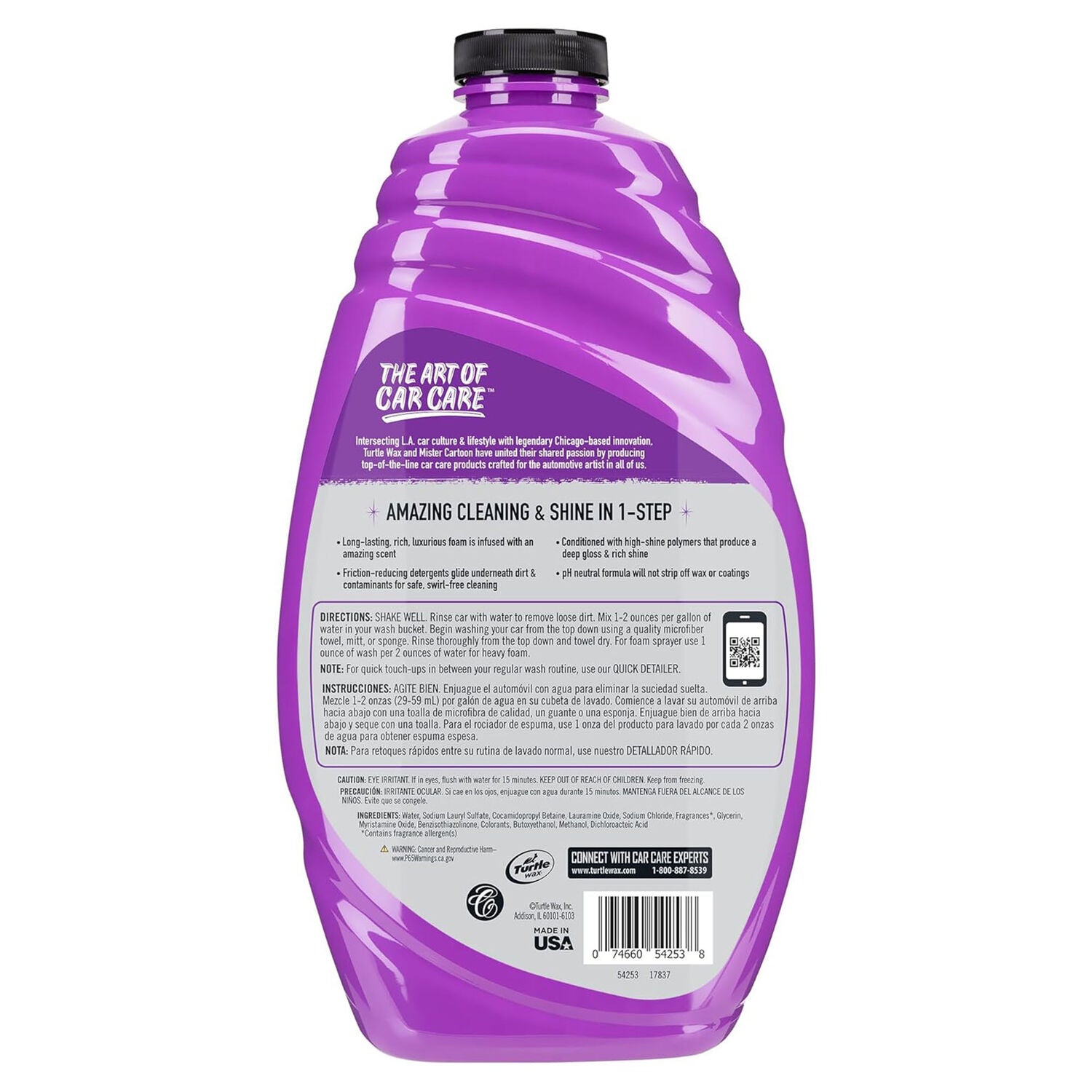 TURTLE WAX - TURTLE WAX M/C WSH & WX 6/48OZ
