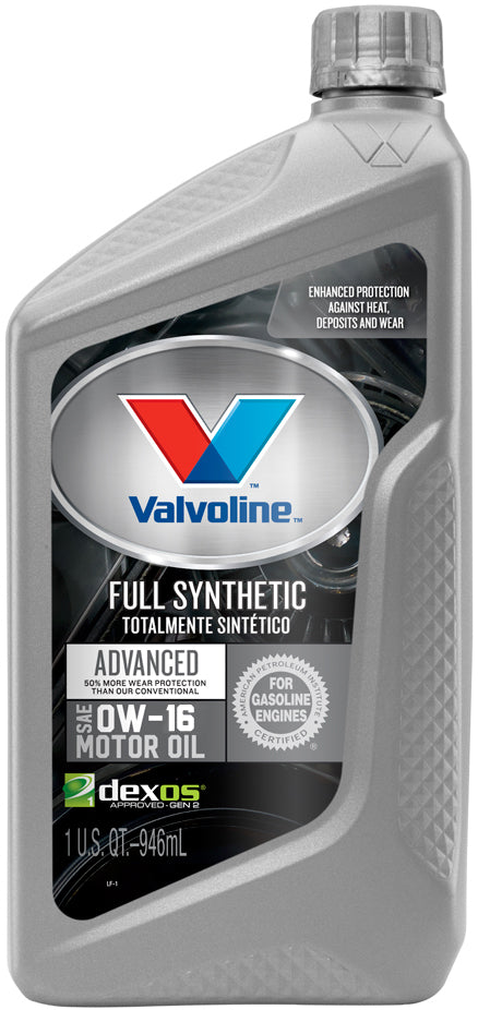 VALVOLINE - VALVOLINE ADV SYN 0W16 6/1QT