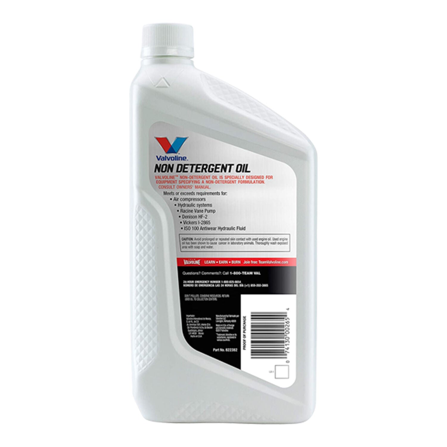 VALVOLINE - VALVOLINE NON-DET 30  6/1QT