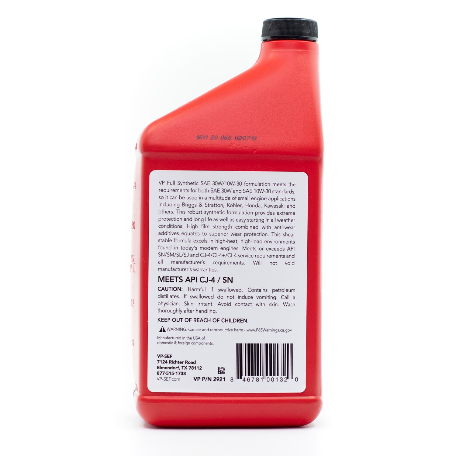VP RACING FUELS - VP SEF FS SAE30/10W30 6/1QT