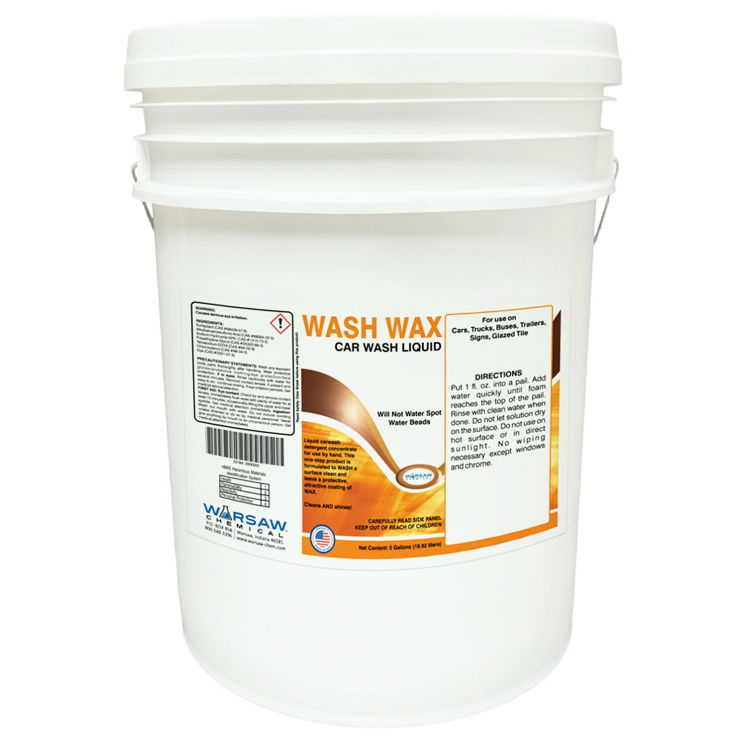 WARSAW CHEMICAL - CAR WASH/WAX LIQUID 5GAL