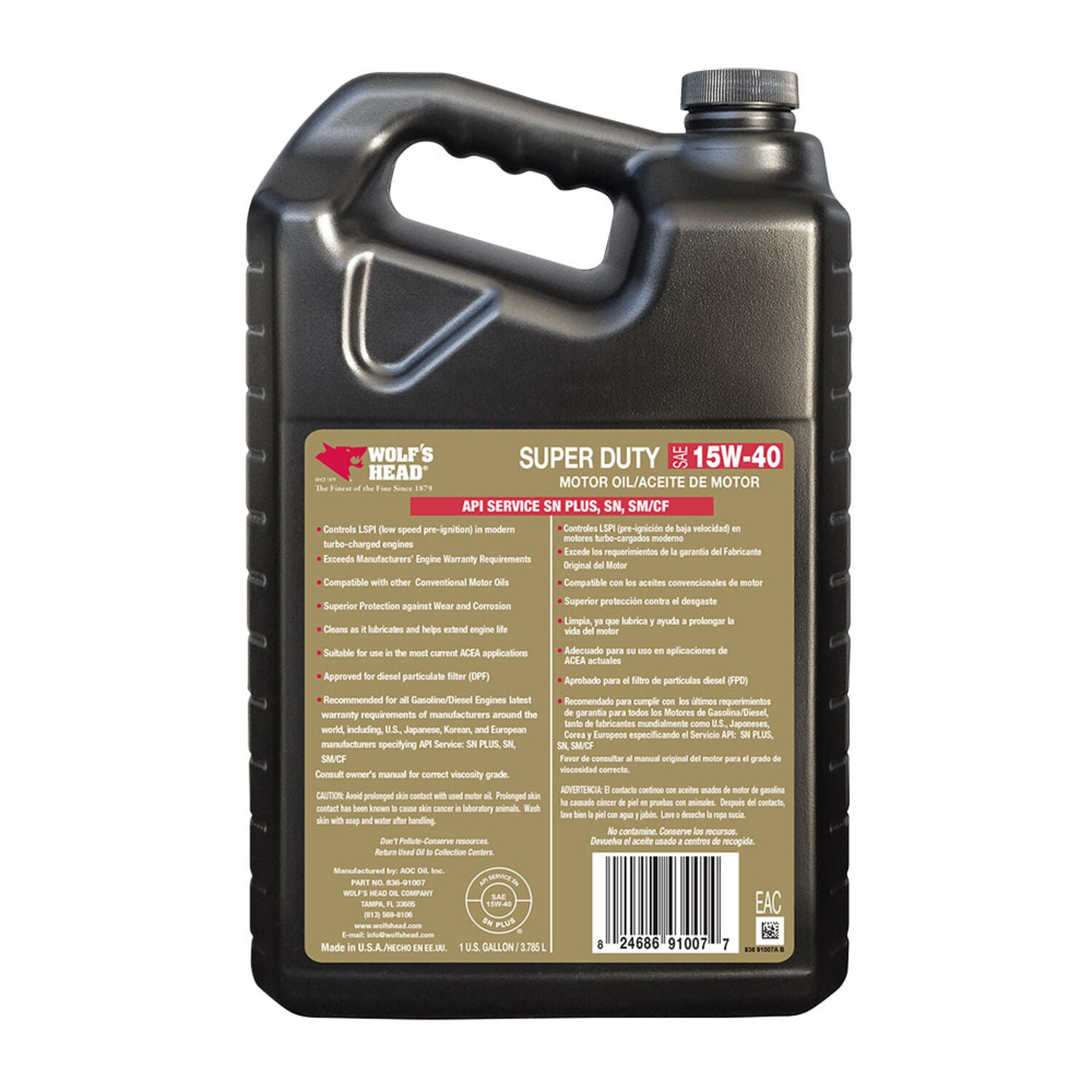 WOLF'S HEAD - WOLF'S HEAD 15W40 5 GAL